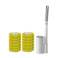 thumbnail image 3 of Cepillo de inodoro de mango largo, herramientas de limpieza, accesorios de inodoro eficientes, sin taladro Amarillo, 3 of 8