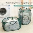 thumbnail image 6 of Chicmine Mesh Laundry Bag Large Capacity Collapsible Laundry Hamper Laundry Basket Portable Handles Laundry Organizer Storage Basket for Clothes and Laundry Storage Home, 6 of 8