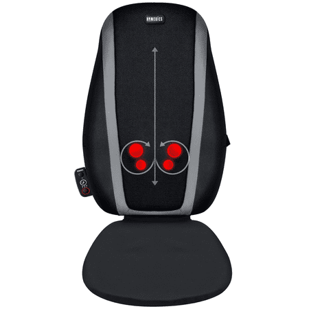 Homedics Shiatsu Massage Cushion with Soothing Heat  Deep-Kneading Massage  3 Massage Zones  Soothing Heat  Relax Overworked Muscles  Release Tension  Reduce Back Pain