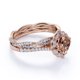 thumbnail image 3 of JeenMata Conjunto Nupcial de Morganita Creada en Talla Cojín de 2 Quilates - Conjunto Nupcial - Conjunto de Trío Nupcial - Anillo Infinito - Anillo de Halo - Oro Rosa de 18 K sobre Plata, 3 of 6