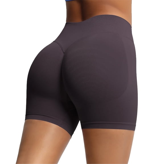 ATENAR Womens Shorts, Athletic Shorts Soild Color shorts for women Brown XL