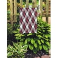 thumbnail image 2 of LADDKE Red Black Dress Stewart Tartan Diagonal No Gradients Celtic Check Garden Flag Decorative Flag House Banner 28x40 inch, 2 of 2