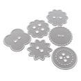 thumbnail image 1 of Troqueles de corte de botones, plantilla de Metal para decoración de tarjetas de álbum de recortes, 6 uds., 1 of 6