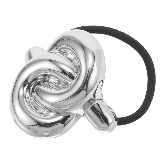 Pretyzoom Decorative Hair Ties High Elasticity Casual Occasions For Women Silver 1Pcs
