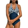 thumbnail image 1 of Traje de baño de una pieza para mujer, conjunto de bikini para mujer, traje de baño de bikini de poliéster con tirante para el cuello y cintura alta, traje de baño de poliéster para mujer, 1 of 4