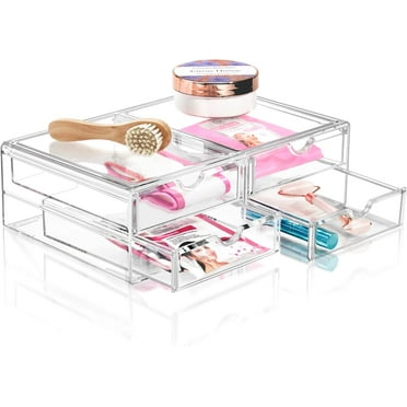 Sorbus Acrylic Makeup Organizer with 4 Compartments, Clear