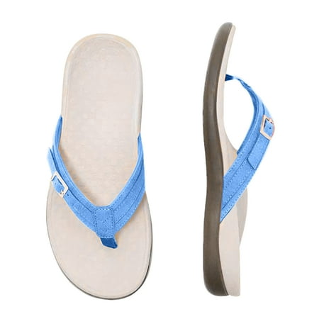 

Jsezml Womens Fashion Orthotic Flip Flops Slides Flat Platform Casual Outdoor Sandals Summer Slippers with Comfort