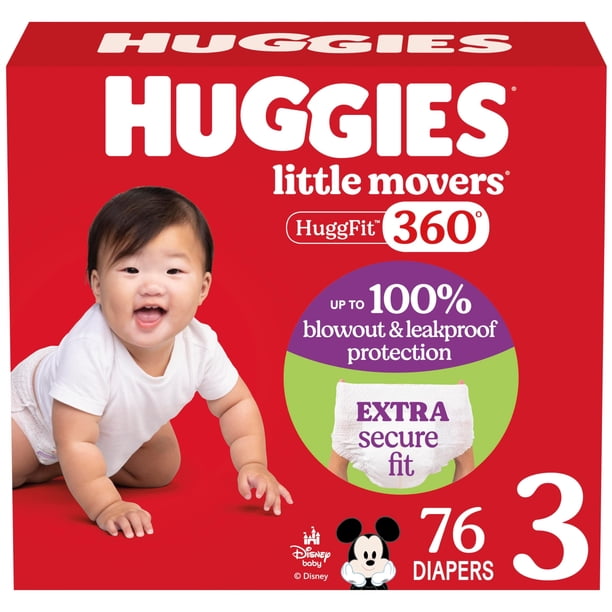 Pañales para Bebé Huggies Little Movers HuggFit Talla 3, 76 unidades