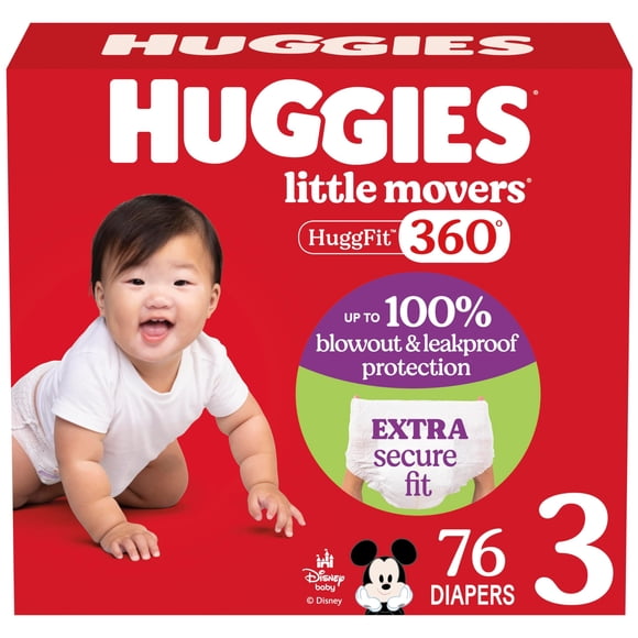 Pañales para Bebé Huggies Little Movers HuggFit Talla 3, 76 unidades