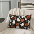 thumbnail image 4 of Halloween Pillow Covers 12 X 20 Inch Set of 2 Ghost Pumpkin Throw Pillow Covers Orange and Black Cushion Cases Farmhouse Decorative Outdoor Pillow Covers for Couch Home Sofa Living Room, 4 of 5
