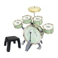 thumbnail image 1 of BELOVING Ensemble de Pile pour Enfants Instruments de Musique Compacts Jouet pour Fête Concert Maternelle Vert, 1 of 8