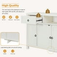 thumbnail image 5 of Hypeshops Retro Style Sideboard with Large Storage Space, Flip Door, and Adjustable Cabinets, 5 of 7