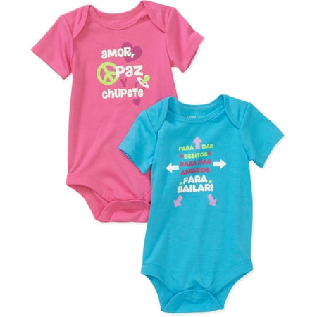 Faded Glory - Newborn Girls' 2-pack Span