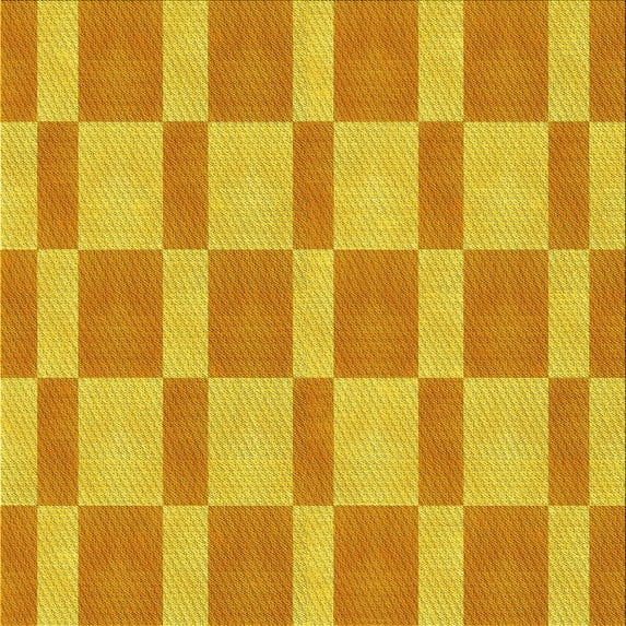 Ahgly Company Machine Washable Indoor Square Transitional Neon Orange Area Rugs, 7' Square