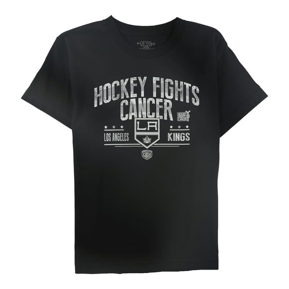 Old Time Hockey Garçons Lutte contre le Cancer Graphique T-Shirt, Noir, L