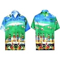 thumbnail image 4 of HAPPY BAY Men's Hawaiian Shirts Short Sleeve Button Down Shirt Men's Party Shirts Casual Vacation Summer Tropical Island Shirts for Men Funny 5XL Teal, Booze, Blue, 4 of 6