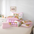 thumbnail image 4 of Erosebridal Easter Eggs Rabbit Flower Bedding Queen Size,Geometric Buffalo Bedding Sets Queen Size,Fesival Bedroom Decor,Reversible,Lightweight,7 Pieces, 4 of 5
