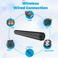 thumbnail image 6 of Sound Bar for TV Bluetooth 5.0 Surround Sound Speaker with Built-in Subwoofers & Remote, Home Theater Audio Sound Bar Work with Traditional or Smart TV, Computer, 6 of 14