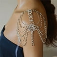 thumbnail image 2 of Rhinestones Tassels Shoulder Chain for Weddings Party Fringe Arm Chain Strap, 2 of 6