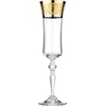 thumbnail image 3 of Glasstar 6 Oz Versailles Lead-Free Crystal Patterned Champagne Flutes, Wedding Gift, Gift for Anniversary, Set of 6, 3 of 4
