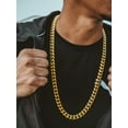 thumbnail image 4 of Bestyle 12mm Thick Cuban Chain Necklace for Men, 18K Gold Filled Stainless Steel Miami Chain Necklace Hip Hop Chunky Jewelry, 26", 4 of 9