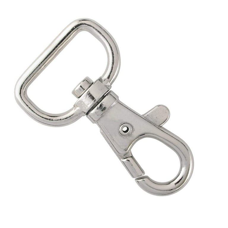 50 Pack - Premium Metal Lobster Claw Clasps - Wide 3/4 Inch D Ring - 360°  Swivel Trigger Snap Hooks by Specialist ID
