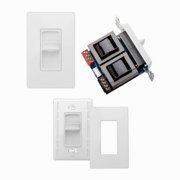 OSD Audio SLS 300 Screwless In Wall 300W Slider Volume Control, Speaker Impedance Matching, White