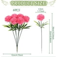 thumbnail image 3 of 1 Bunch Artificial Chrysanthemum Ball Flowers Bouquet, Silk Hydrangea Bridal Wedding Bouquet for Home Office Garden Party Office Coffee House Decoration & Wedding Arrangement, Hot Pink, 3 of 7