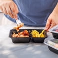 thumbnail image 5 of [28 oz - 50 Count 2 Compartment Meal Prep Containers Reusable - Microwaveable, Dishwasher and Freezer Safe, BPA-Free, Portion Control and Convenience Food Storage with Lids, Stackable, 5 of 7