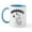 White/Blue Inside, variant on CafePress - Dancing Dog Graduate Mug - 11 oz Ceramic Mug - Novelty Coffee Tea Cup
