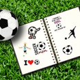 thumbnail image 3 of Pegatinas de fútbol Hebraeos, 100 unidades, impermeables para botellas de agua, 3 of 7