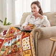 thumbnail image 5 of Fall Blanket Pumpkin Throw Blanket Red Truck Maple Leaf Autumn Harvest Fleece Blankets Thanksgiving Decor Gift Fall Decor Flannel Blankets for Couch Sofa Bedroom 50"x40", 5 of 6