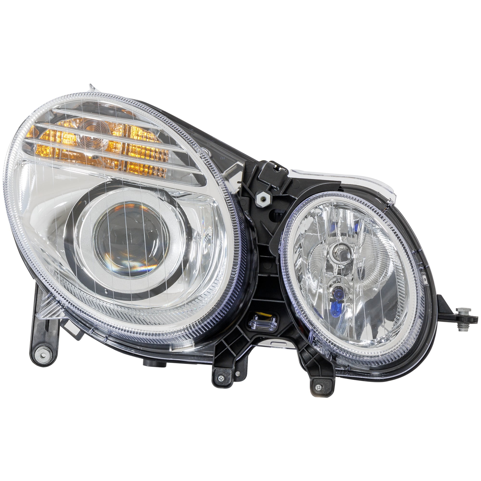 Headlight Compatible With 2007-2009 Mercedes Benz E550 E63 AMG SET of 2 Left Driver and Right Passenger Side Halogen With bulb(s)