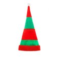 thumbnail image 3 of CHAO 1 Uds. Sombrero alargado de felpa a rayas rojas y verdes para Navidad, Hada de la decoración navideña, sombrero curvo, sombrero de payaso para fiesta, 3 of 5