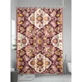 thumbnail image 5 of Fsddascl Red Boho Shower Curtain Set - 60" x 72" Washable Bathtub Curtain with 12 Hooks, Country Vintage Aesthetic Ethnic Aesthetics Waterproof Fabric Stall Shower Curtains for Bathroom/Bathtub, 5 of 6