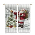thumbnail image 6 of Yipa Christmas Blackout Window Treatments Slot Top Window Drapes Rod Pocket Window Curtain Panel Style-F W:51" x H:63", 6 of 6