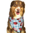 thumbnail image 6 of Disketp Flowers and Lady Bugs Dog Bandanas 1PC Triangle Adjustable Puppy Bandana Bib Handkerchief for Large Medium Girl Dogs Pets Gift, 6 of 6