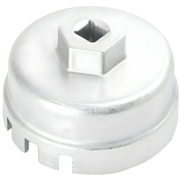 JacobsParts Oil Filter Removal Tool 64mm 14 Flute Wrench for Toyota, Lexus, Scion 1.8 Liter Engines, Silver