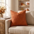 thumbnail image 3 of Halloween Thanksgiving Throw Pillow Covers 18x18 Inch, Embroidered Pumpkin Decorative Square Pillowcases, Farmhouse Holiday Cushion Covers for Sofa Living Room Home Fall Halloween Thanksgiving Decor, 3 of 3