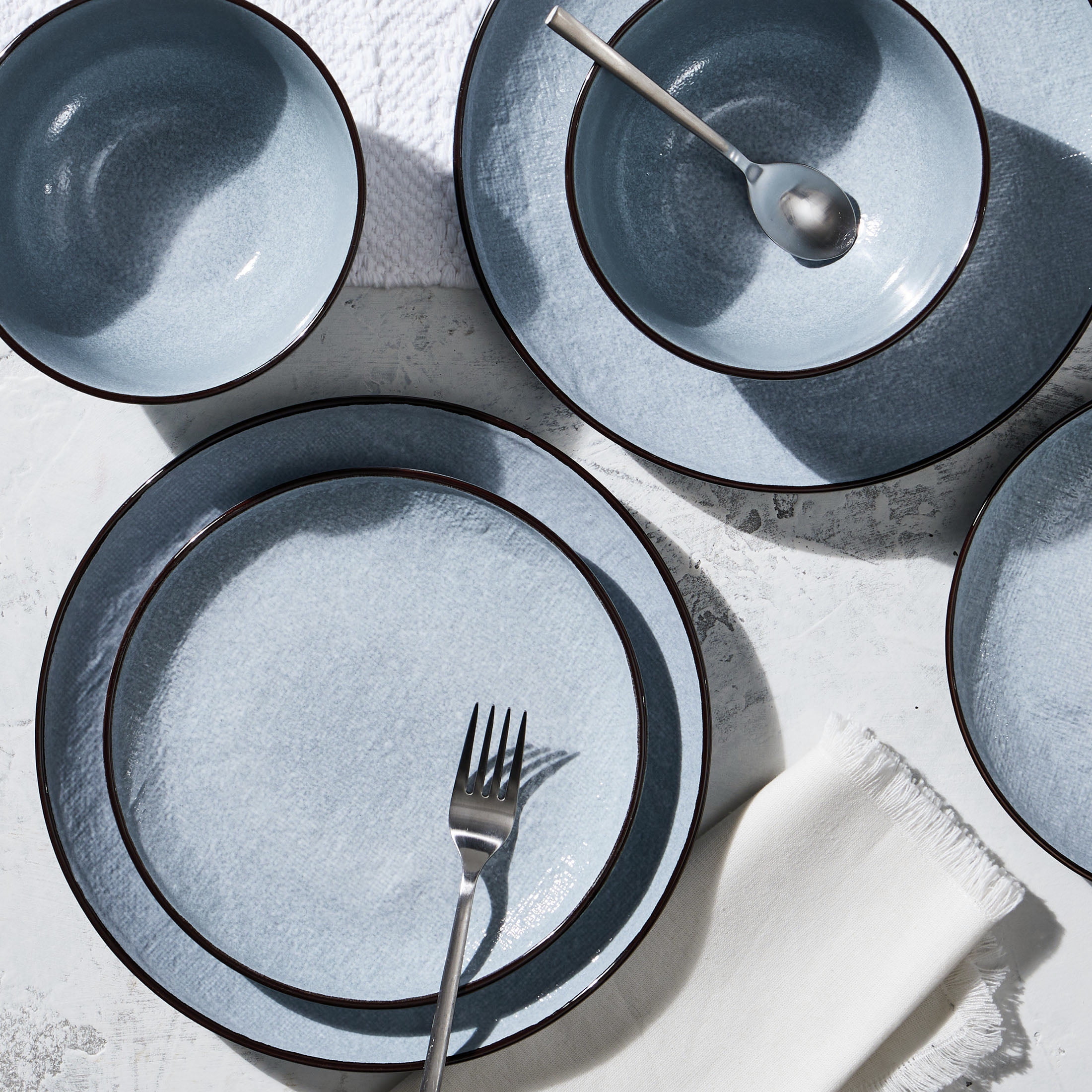 (3 pack) Better Homes & Gardens Denim Murphy Stoneware Cereal Bowl