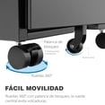 thumbnail image 2 of Archivero Metálico Guardex 3 Gavetas AM04N Con Ruedas De Apoyo Negro, 2 of 6