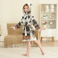 thumbnail image 4 of FORMRS Niños Bathrobe Unisex Hooded Robe Soft Plush Pajamas Sleepwear, Size 4-6T, Cute Halloween Cat, 4 of 7