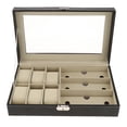 thumbnail image 2 of Elegante Reloj Elegante Gafas de terre Titular Organizador Caja De Almacenamiento Caja Con Almohada Yotijar Caja de almacenamiento para gafas de sol, 2 of 10