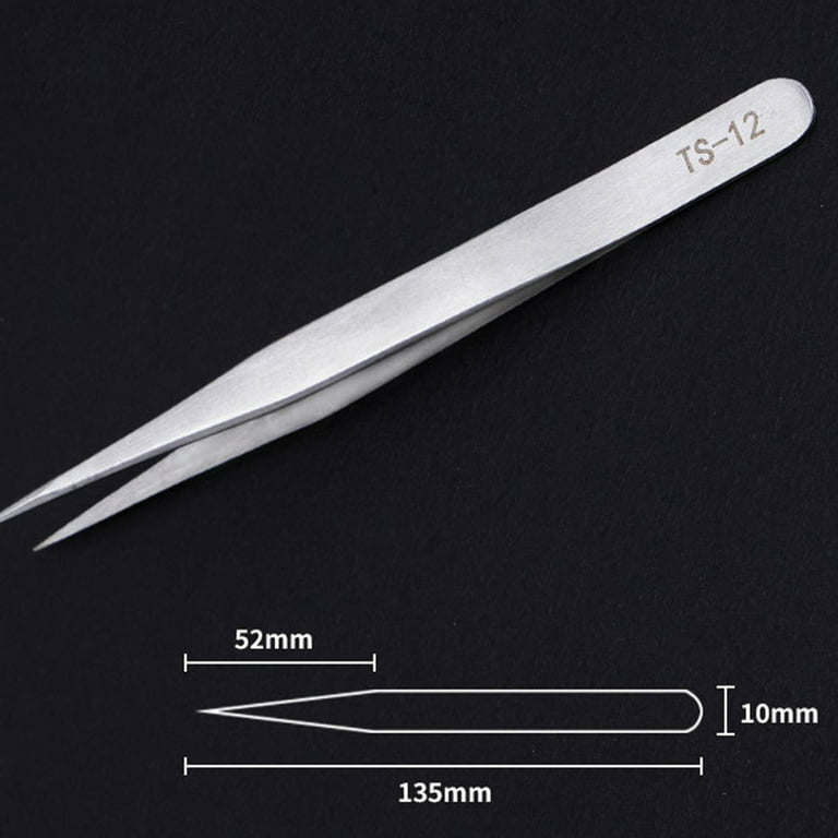 Heavy Duty Thickened Stainless Steel Tweezers with High Precision and  Durability for Electronic Repairs and Nail Art 12 