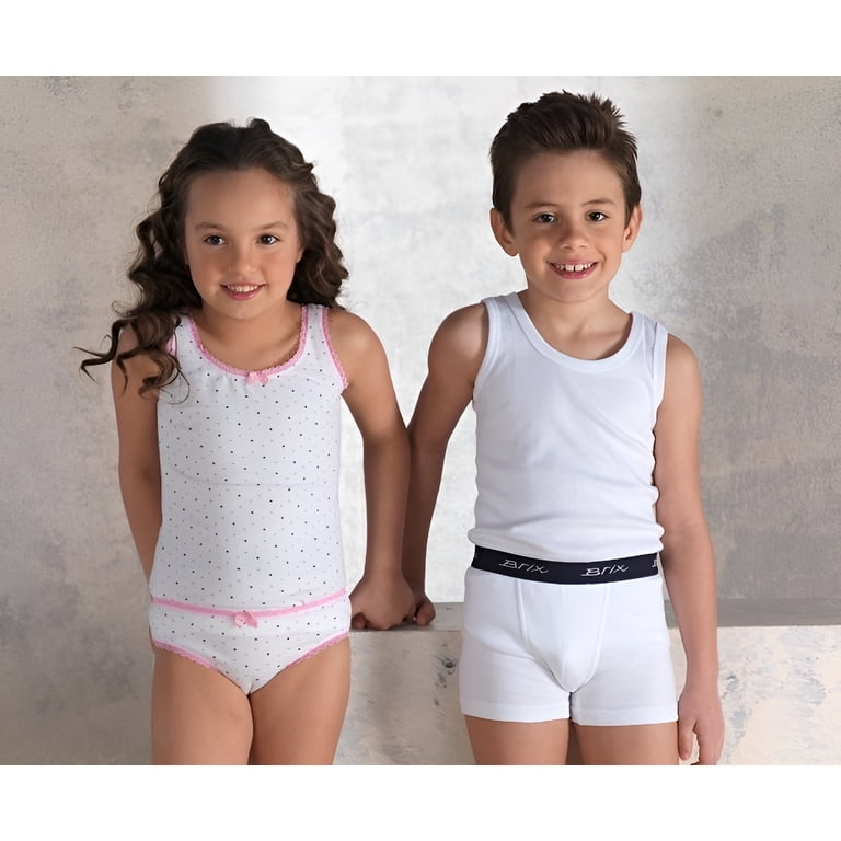 Rene Rofe Girl Crewneck Undershirts 6-Pack - Soft Cotton Toddler Shirts, White, Size 3T