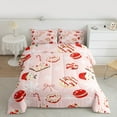 thumbnail image 2 of Manfei Xmas Snowflake Candy Cane 3 Pieces Queen Comforter Set for Kids Children,Christmas Donuts Dessert Ultra Soft Bedding Sets,Polka Dots Bedding Comforter Set,Luxury Bedroom Decor, 2 of 8