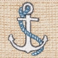thumbnail image 3 of Authentic Hotel and Spa Turkish Cotton Nautical Embroidered Teal Blue 2-piece Washcloth Set, 3 of 3