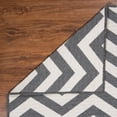 thumbnail image 3 of Linon Salonika Chevron Reversible Woven Wool 5'x8' Rug in Gray, 3 of 6