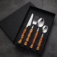thumbnail image 1 of Vajilla con Mango de Bambú Labymos Cuchillo y Tenedor para Carne, 1 of 6