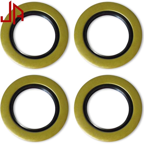 JADODE 4 Pack Double Lip Grease Seals 2.125" I.D x 3.376" O.D Replacement 10-10 or 21333TB Spindle #42 Fits 5200-7000 lbs Trailer Axle Hub Wheel Grease Seals